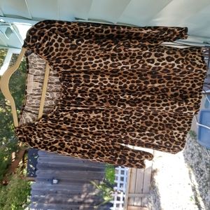Michael Kors Leopard Print Top EUC